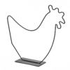 Kip op voet zwart 32 cm - Afbeelding 2